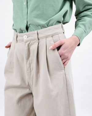Wide Leg Pants Ecru