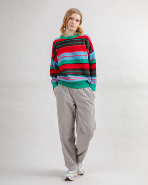 Corduroy Pleated Pants Grey