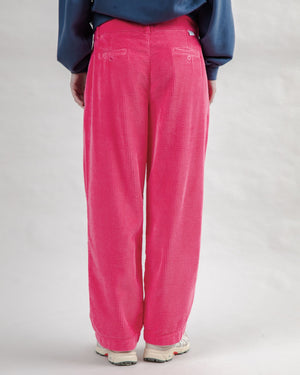 Corduroy Pleated Pants Pink