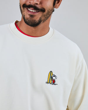 Peanuts Surf Sweatshirt Ecru