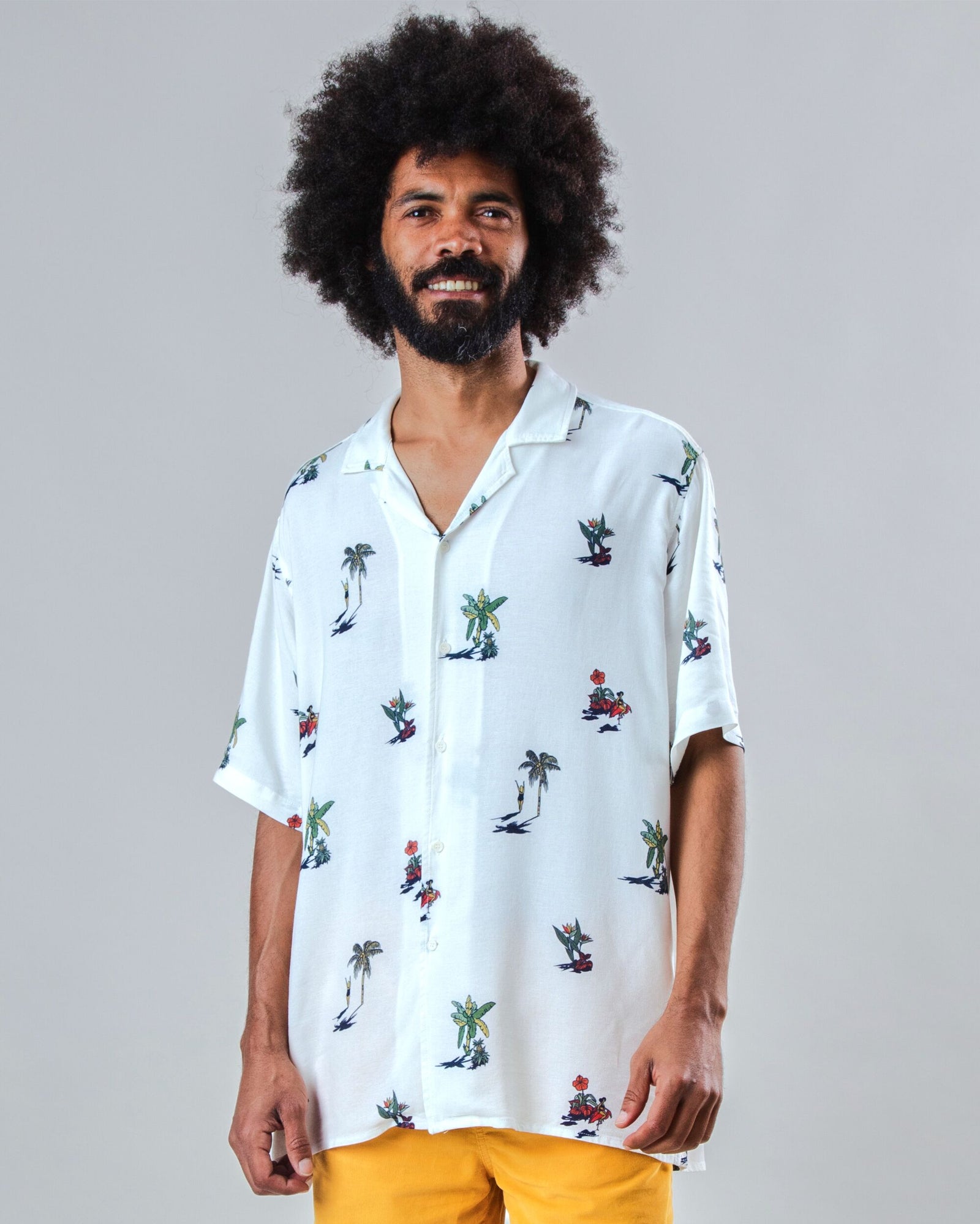Helios Small Aloha Shirt Ecru