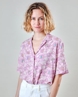Peanuts Tropical Aloha Blouse Pink