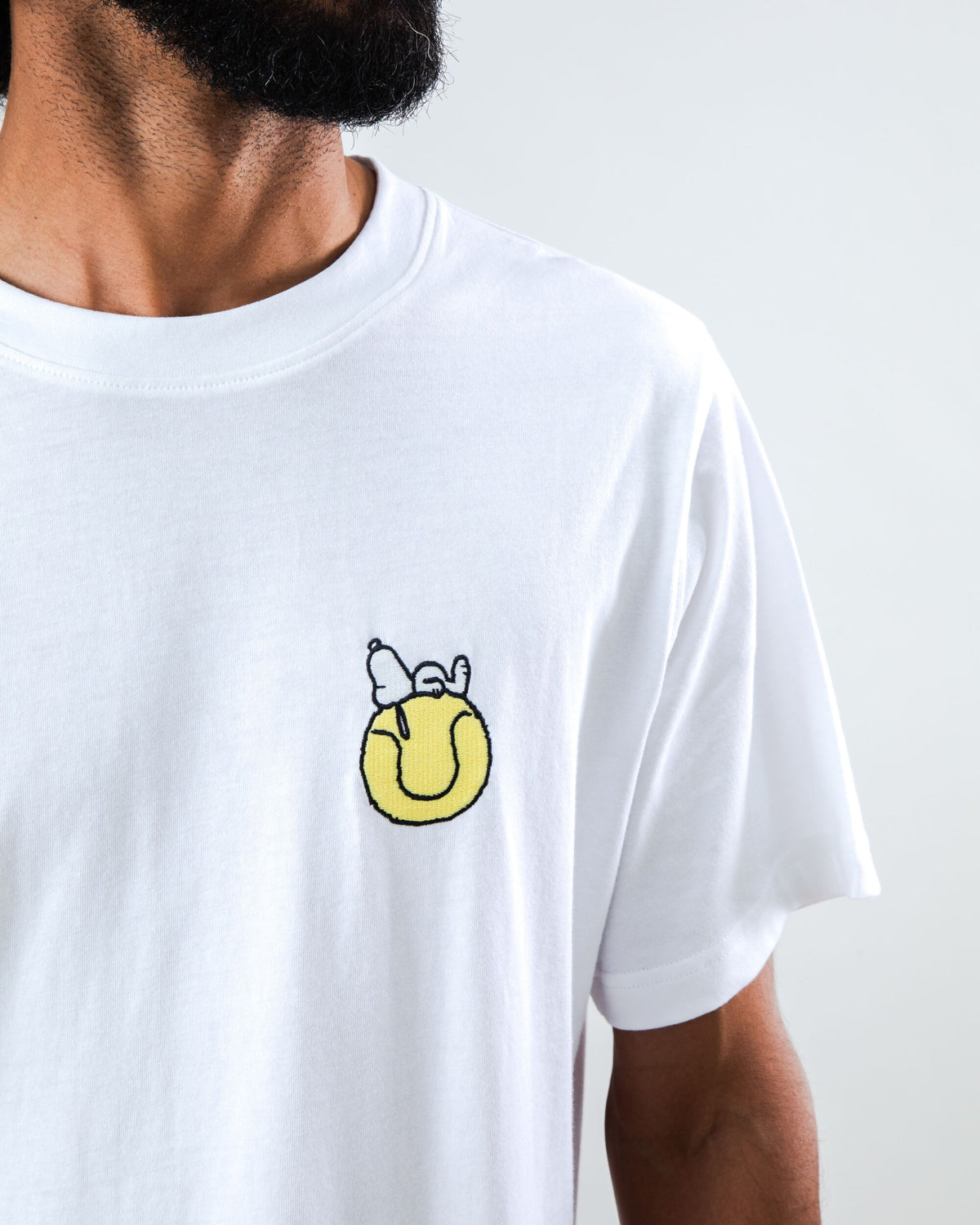Peanuts Tennis Double Fault Snoopy T-shirt White