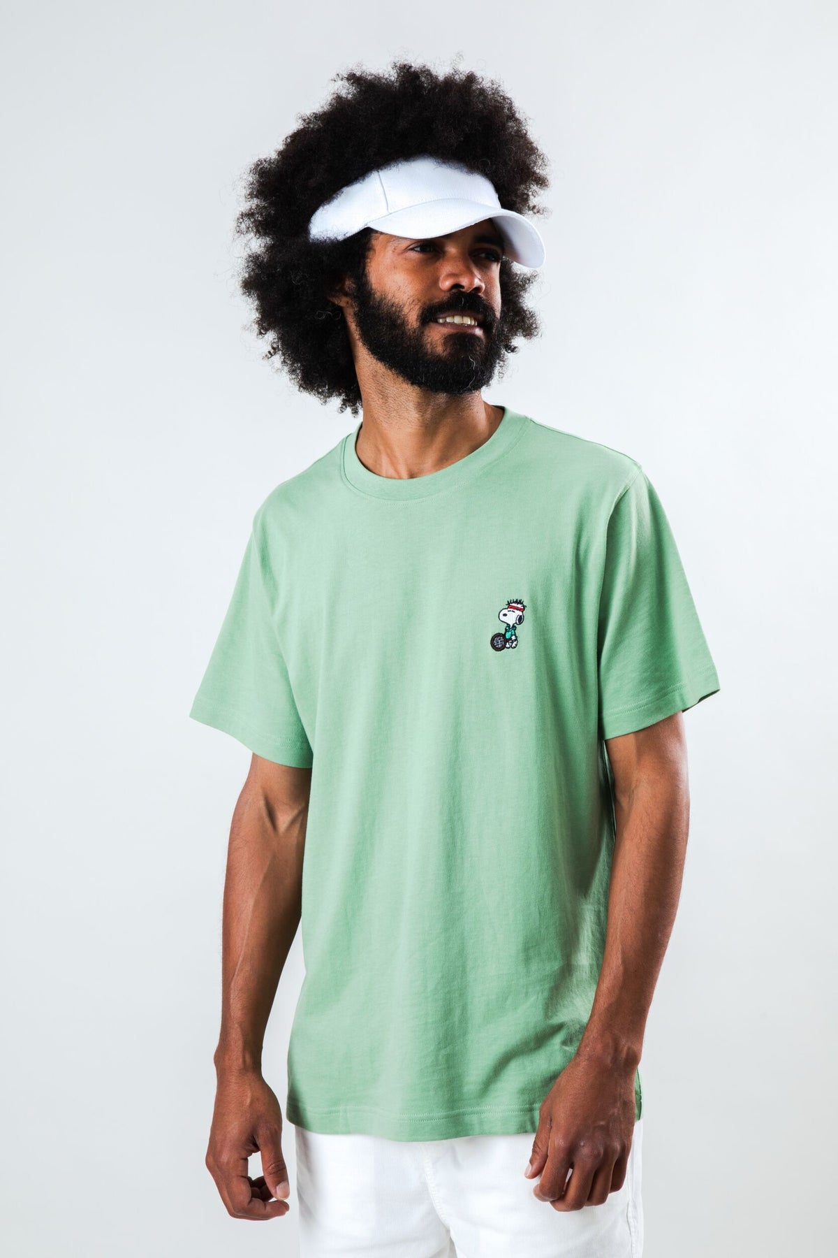 Peanuts Tennis Snoopy T-shirt Light Green