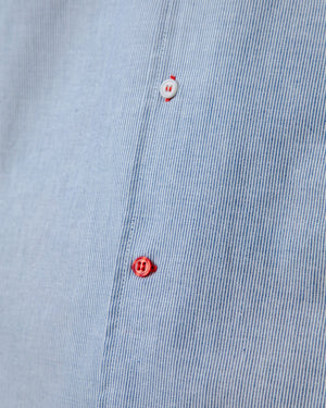 Pinstripes Aloha Shirt Blue