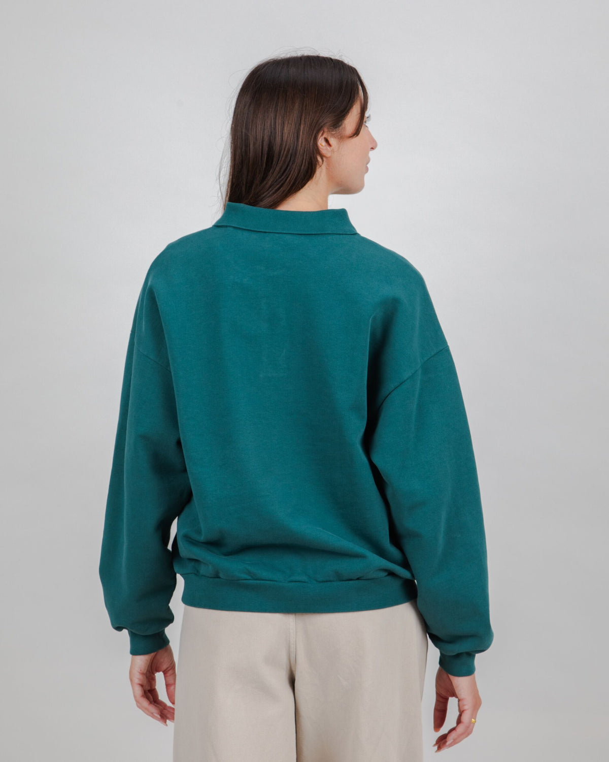 Peanuts Records Polo Sweatshirt Green