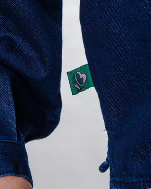 Raw Denim Boxy Shirt Blue