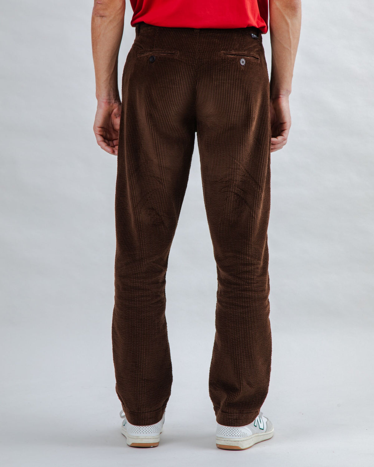 Corduroy Pleated Chino Pants Chocolate