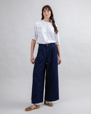 Wide Leg Pants Denim Dark