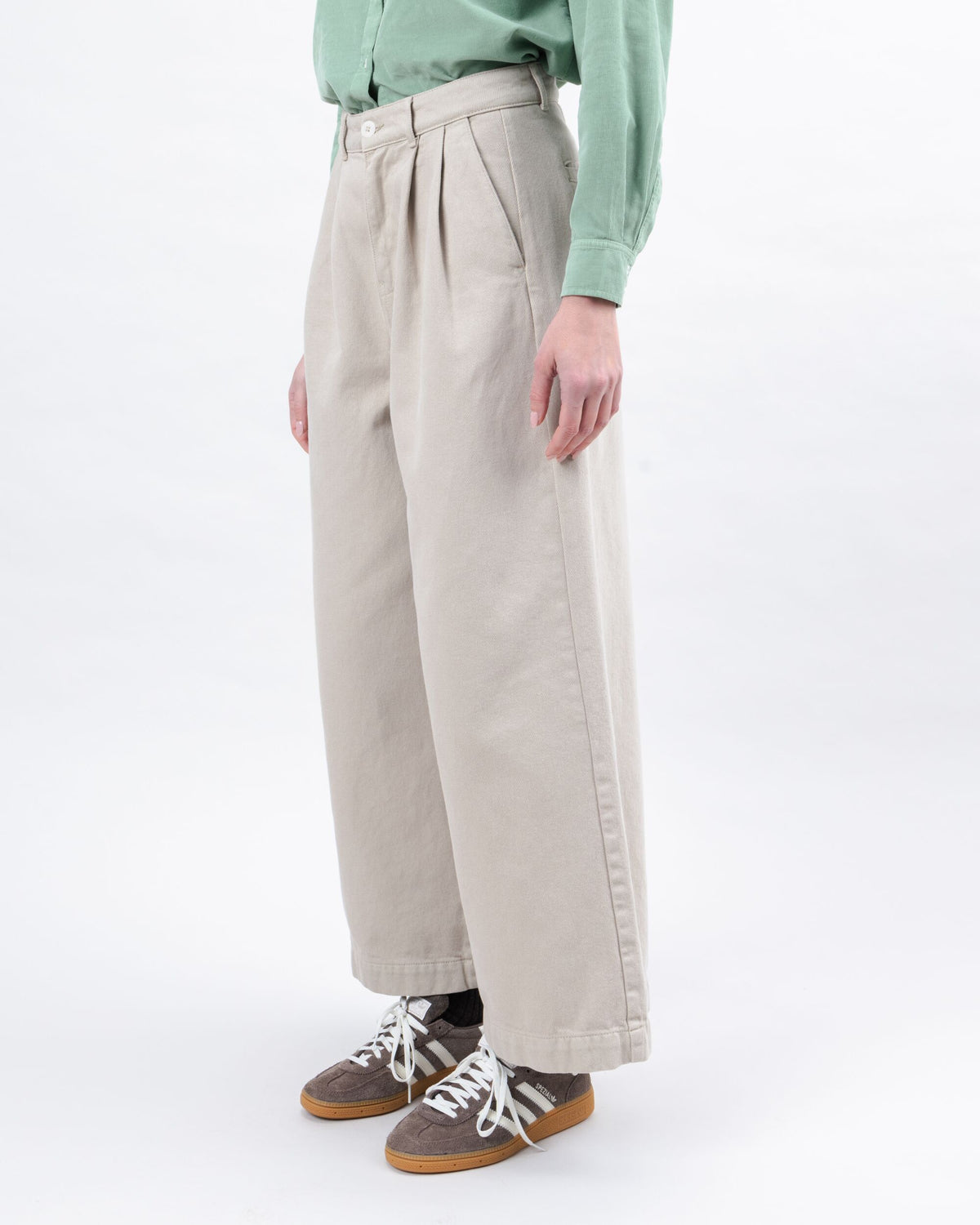 Wide Leg Pants Ecru