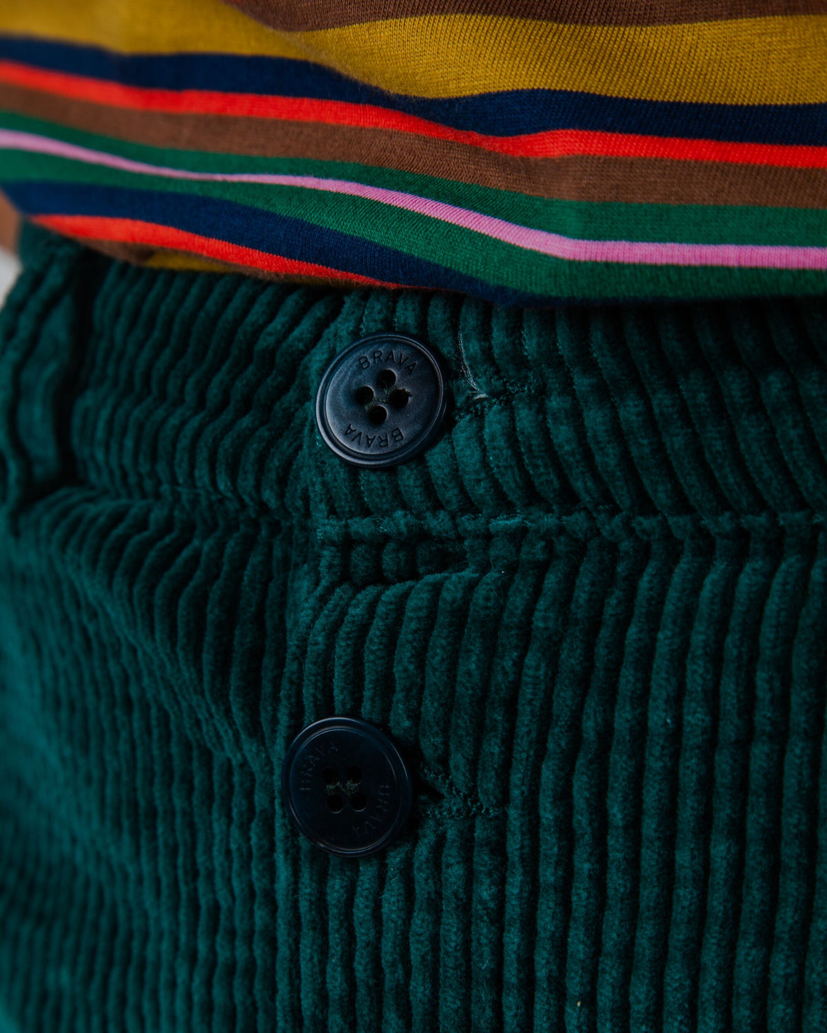 Corduroy Mini Skirt Green