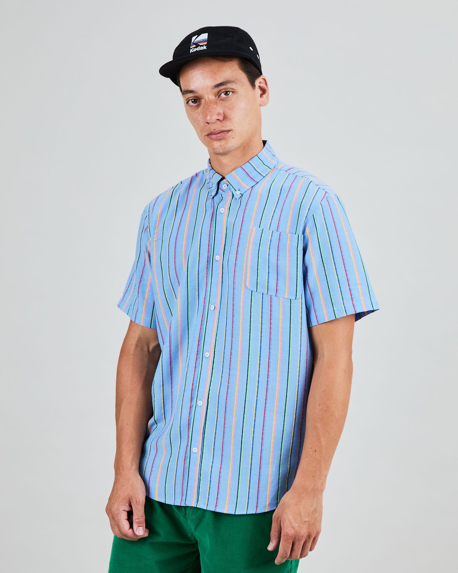 Multicolor Stripes Boxy Man Shirt