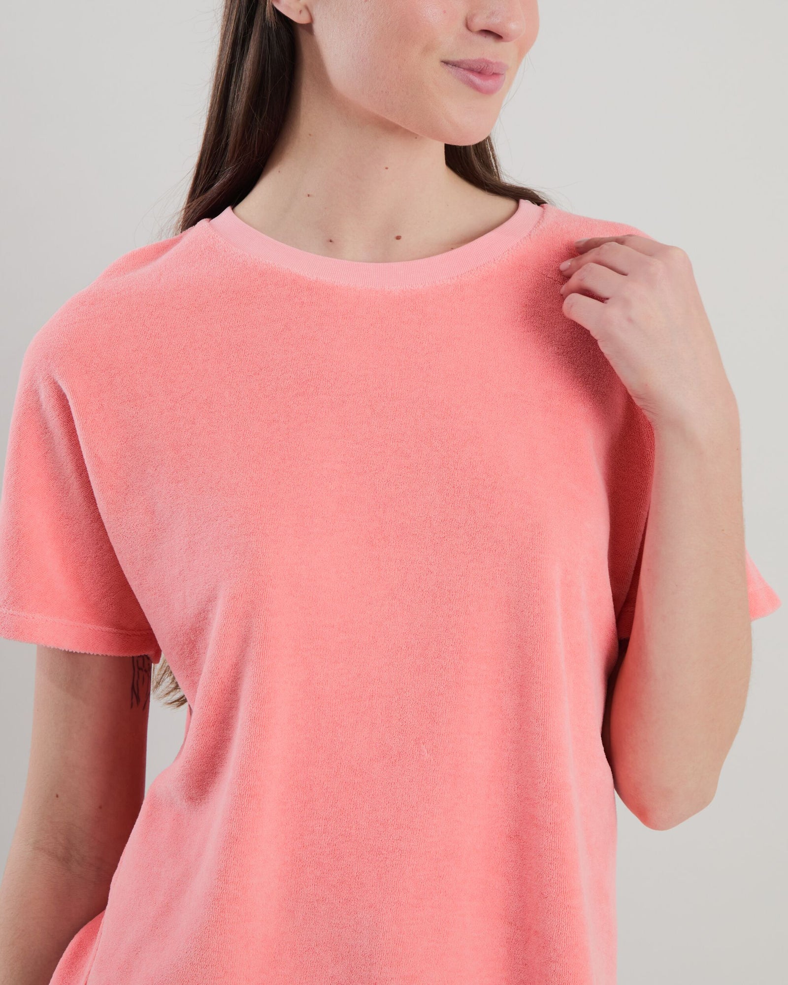Terry oversize Tee Peach
