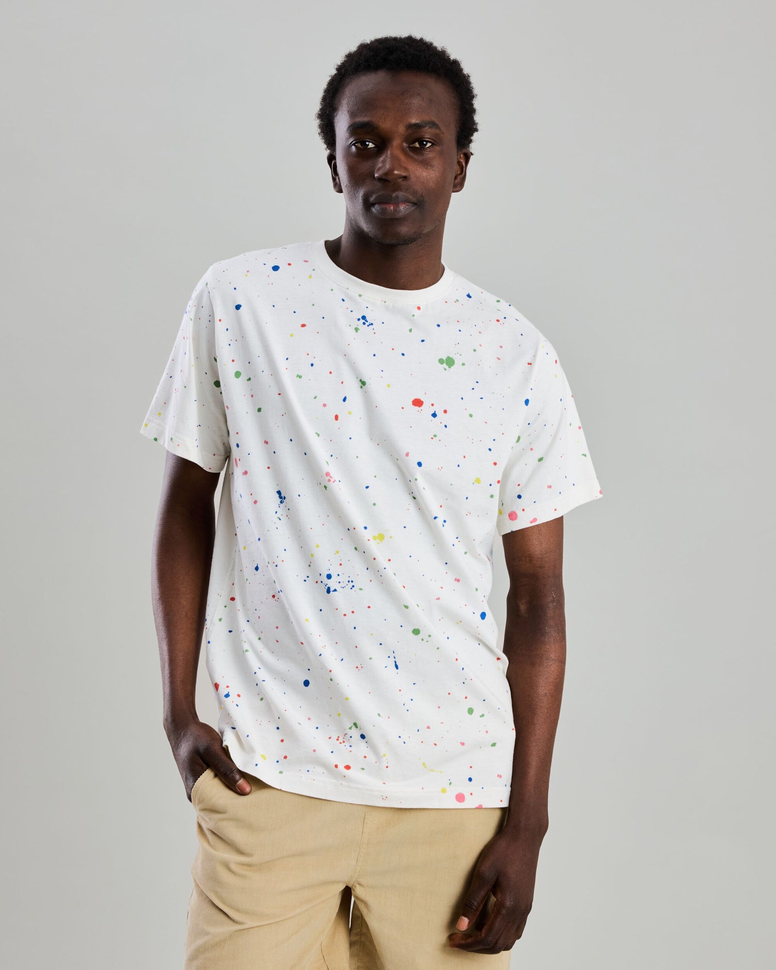 Splash Paint Tshirt Ecru