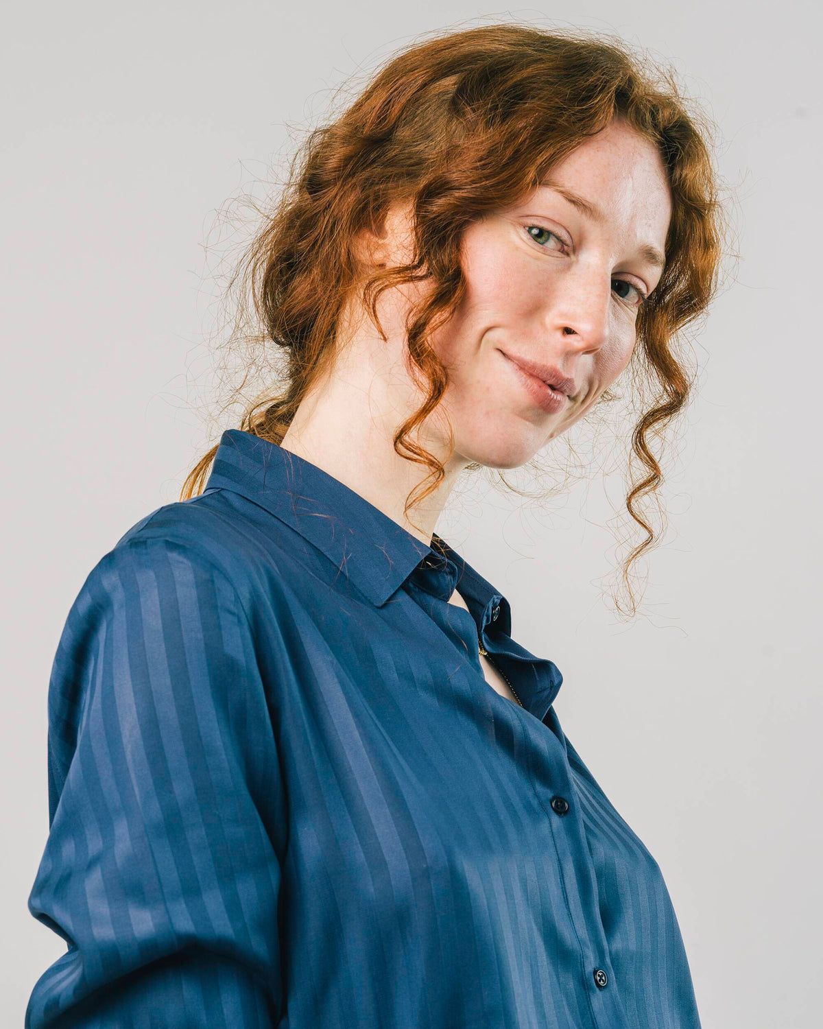 Hidden Stripes Blouse Navy